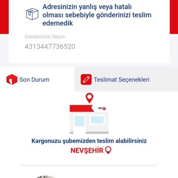 Aras Kargo Adrese Gelmeden Adres Hatalı Mesajı Geliyor