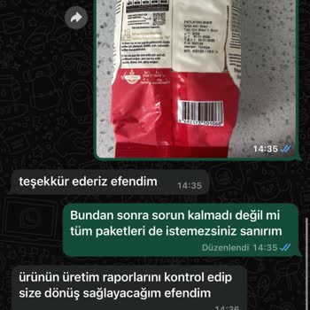 Tat Bakliyat Markasının Bozuk Ürün Arkasında Durmaması