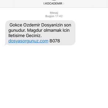 I.KOCADEMIR (SMS) Asılsız Mesaj, Kişisel Bilgilerin İhlali