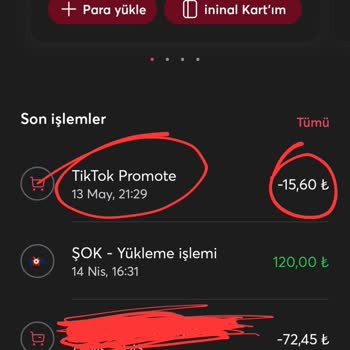 TikTok Tanıt Özelliği Reddedildi Paramda İade Edilmedi