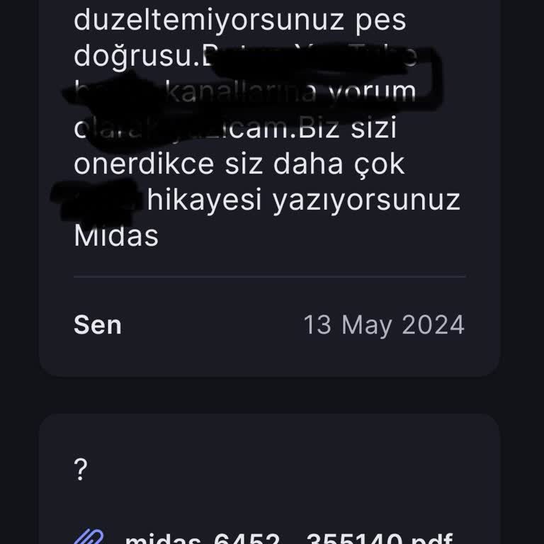 Midas Bakiye Sorununu Çözemiyor