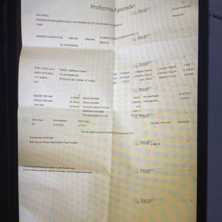 Otosan Ve Kahyaoğulları Bayinin Ücret Talep Etmesi