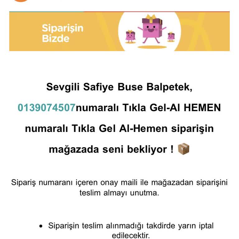 Watsons Tıkla Gel Al Para İadesi