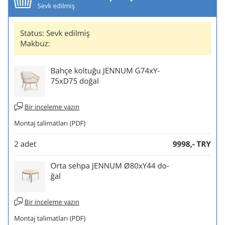 JYSK Online Sipariş İptal Sorunu