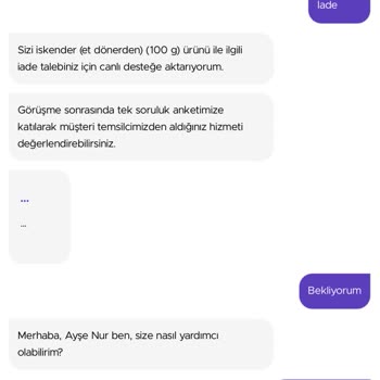 Getir Ve Maydonoz Döner Yemek Bozuk Ve İlgilenmemesi