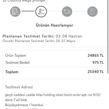 Vivense Tedariği Geciken Ürün Hakkında
