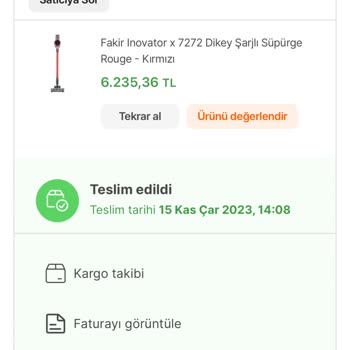 Fakir Ev Aletleri Yeni Süpürgeyi Kullanamıyorum