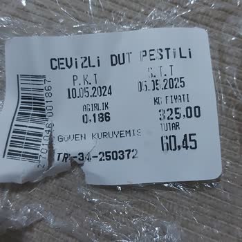 Güven Kuruyemişten Alınan Dut Pestilinden Pislik Çıktı