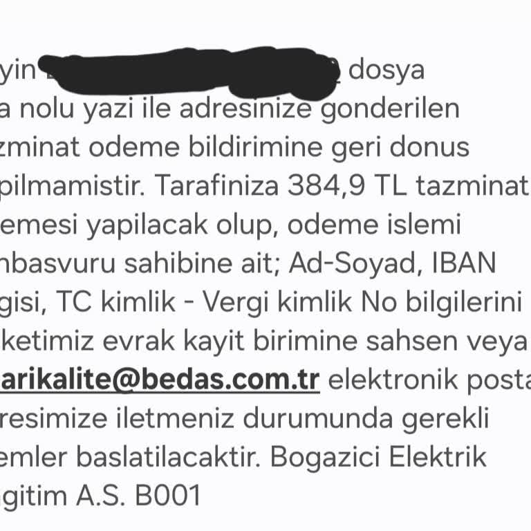 Boğaziçi Elektrik - BEDAŞ Dilekçeye Geç Cevap Verip, Geçen Her Gün İçin Uygulanan Faiz
