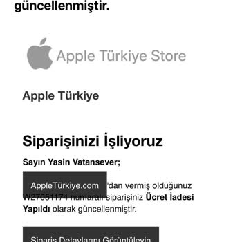 Appleturkiye.com (özel) Sipariş İptali Ve İade Sorunu