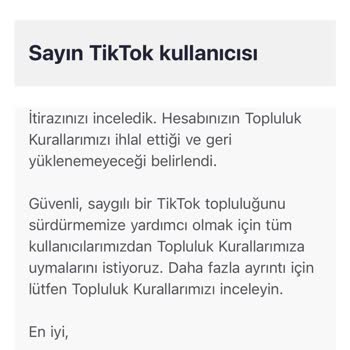 TikTok İhlaller Birikince Ban Yedim