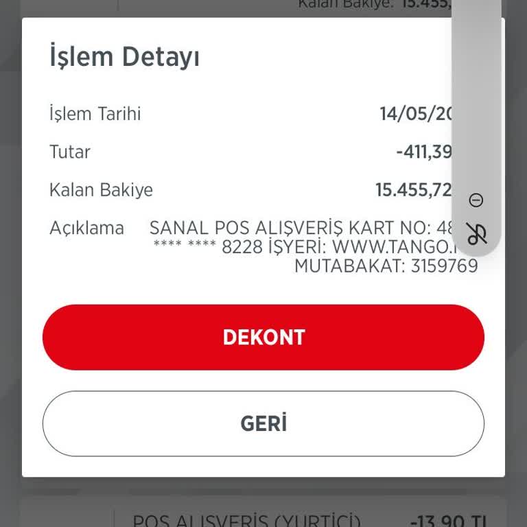 WWW Tango Mee Ücret İade Talebi