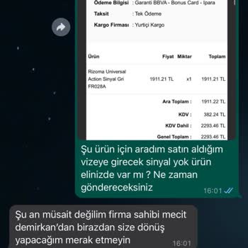 BRN Motor 10 Gündür Ürünü Göndermiyor