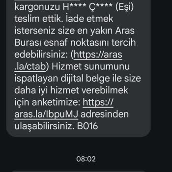 Kargom Nerede? İnebolu Aras Kargo Teslimat Sorunu