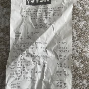 Jysk Şifonyer Çekmece Aparatı Kutunun İçinden Çıkmadı