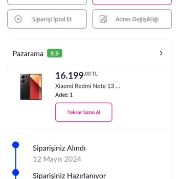 Pazarama Alışveriş Sitesi İptal Talebimi Yok Sayıp Ürünü Gönderdi.