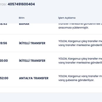 Aras Kargo Her Zamanki Gibi Pişmanlık...