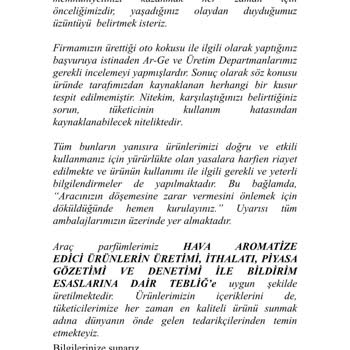 Bargello Perfume Bargello Parfümeri Araç Kokusu