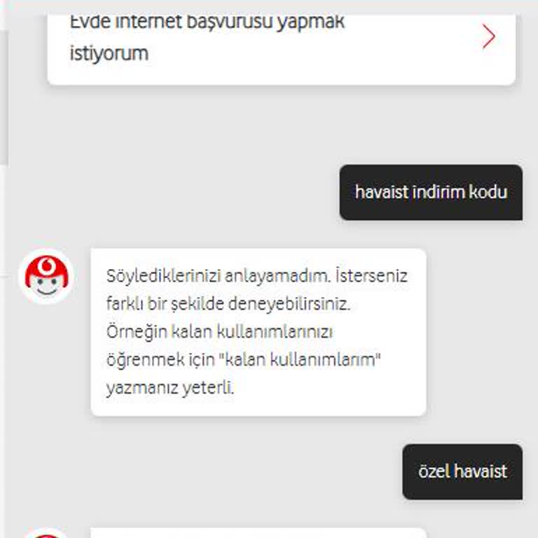 Vodafone Havaist Kampanyası Kodu Paylaşılması