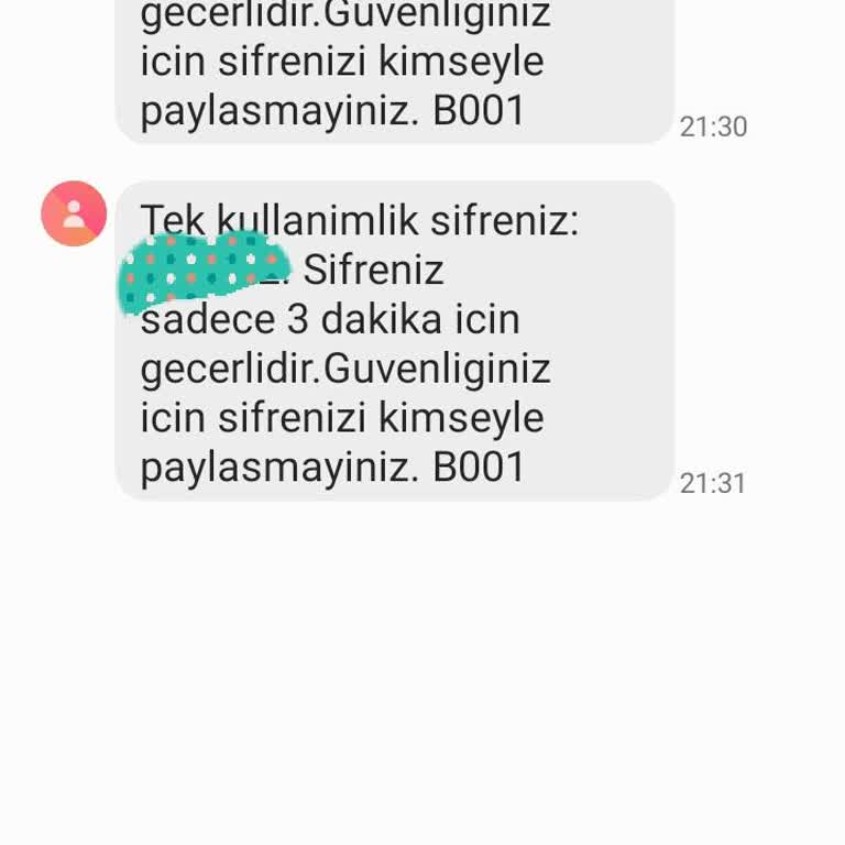 TEB Tek Kullanımlık Şifre Gel 2 Defa TEB De Hesabım Yoktur