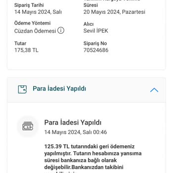 Karaca Züccaciye İptal Edilen Ürünün Kargo Parasını Vermiyor!