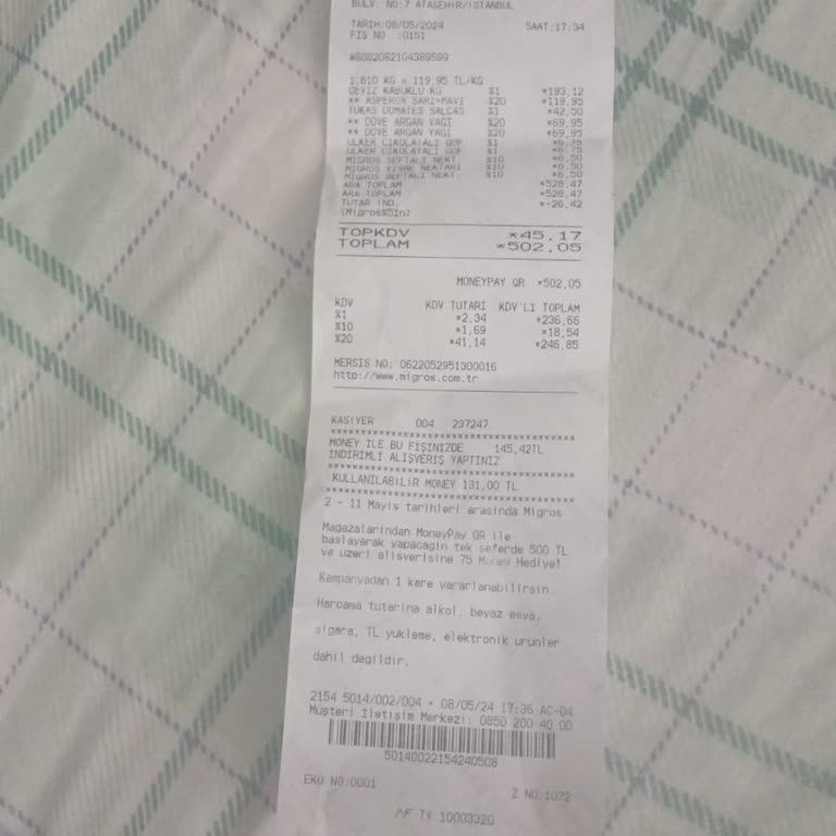 Migros 500 TL Üzeri