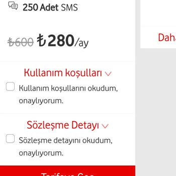 Vodafone Çok Pahalı Fahiş Fiyat Politikası