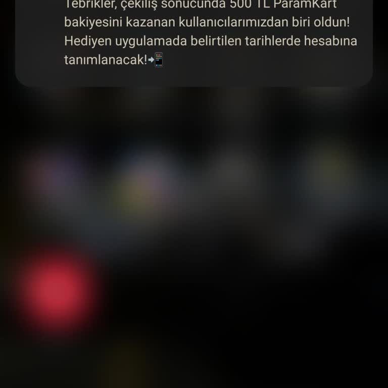 Kazandırio Paramkart 500₺ Çekilişi