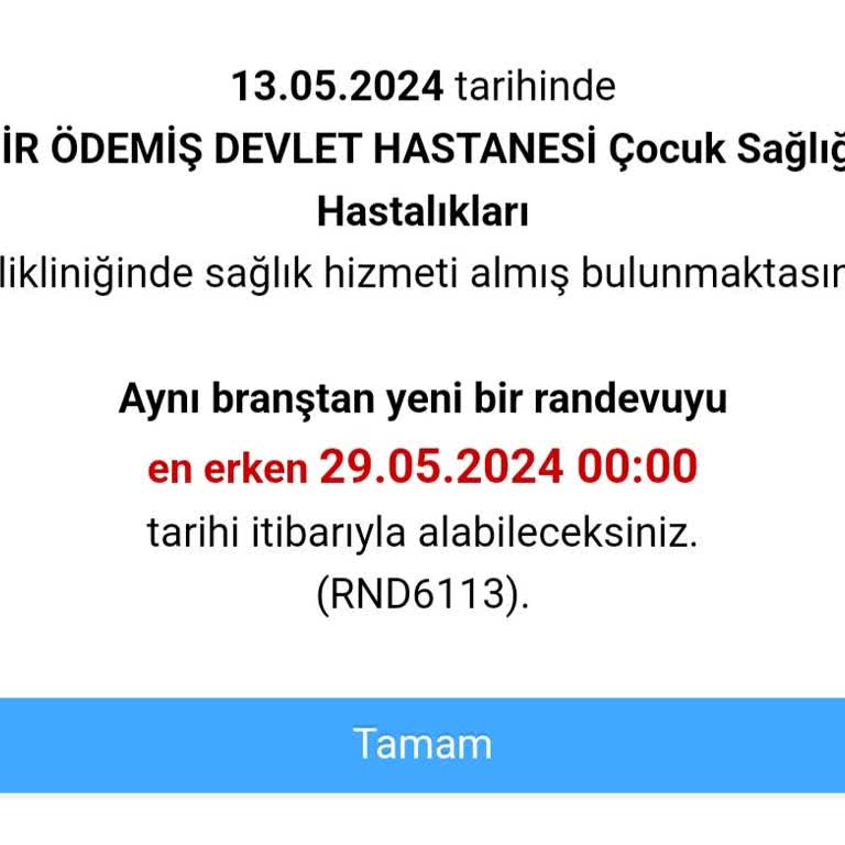 MHRS Randevu Alma Sorunu