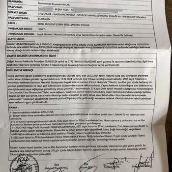 Şehri Moda Butik Butik İşletmesi Tüketici Sözleşmesi İhlali Şikayeti