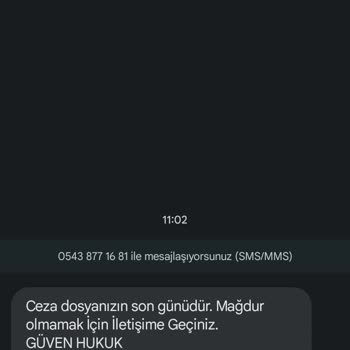 Güven Hukuk (SMS) 'tan Gelen Mesaj