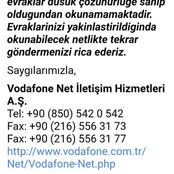 Vodafone Net Netyardım Engelli İndirimi Evrakları Kabul Edilmiyor