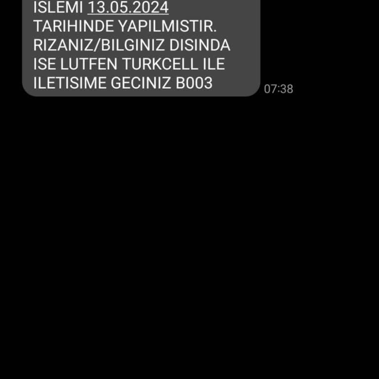 Yasal Uyarı Turkcell Sim Kart Değişikliği Uyarısı