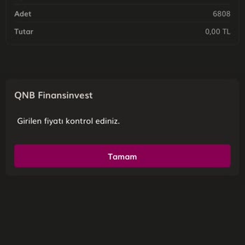 QNB Finansinvest Fon Satışımı Gerçekleştirmiyor