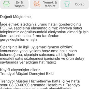 Trendyol Yanlış Giden Ürünüme Ulaşamıyor