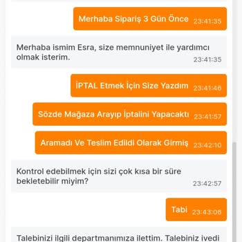 Migros Sanal Market Siparişi İptal Etmiyor