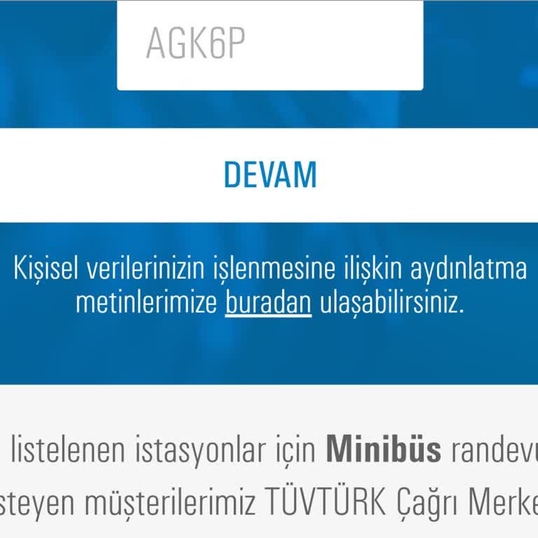 TÜVTÜRK Tescil Plaka No Hatası