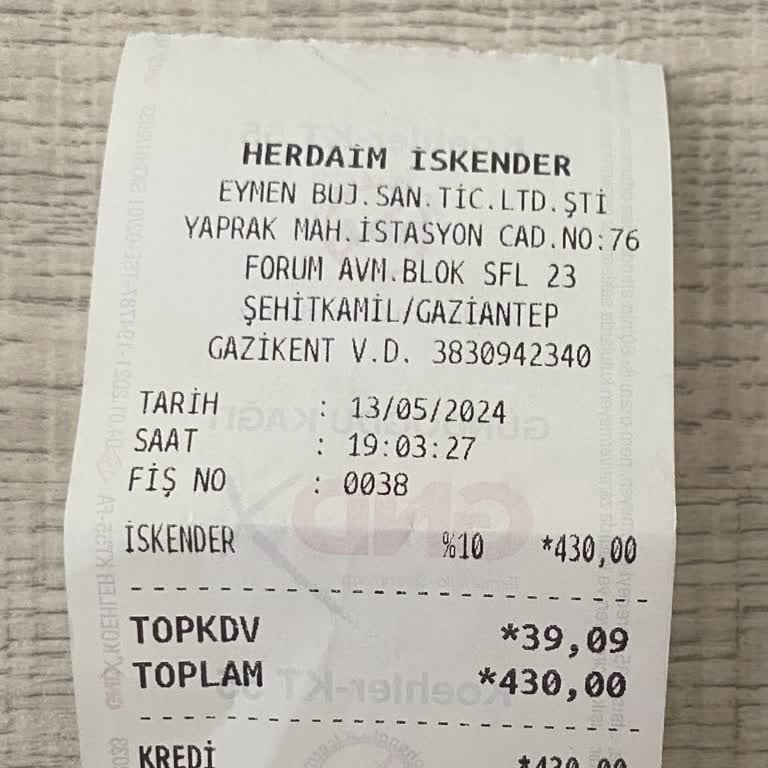 Her Daim İskender Porsiyon Hatası Ve Yanlış Fiş Kesimi
