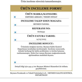 Beymen Emporio Armanı Panora AVM Beymen Sahte Kalitesiz
