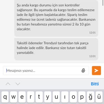 Trendyol Paramı İade Etmedi