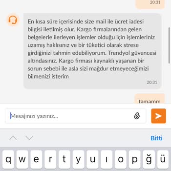 Trendyol Paramı İade Etmedi