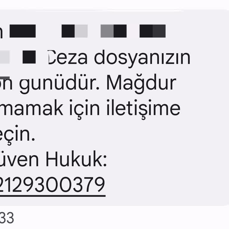 Güven Hukuk (SMS) Spam Dava Mesajı