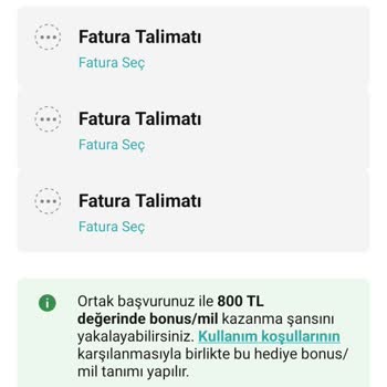 Garanti Bankası Olmayan Fatura Talimatı Kampanyası