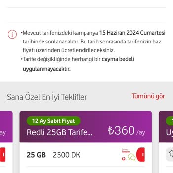 Vodafone Abonesiyim Böyle Zam Görülmedi