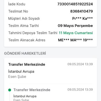 Trendyol Express Hareketsiz Kargo. Ürünüm İade Olmuyor.