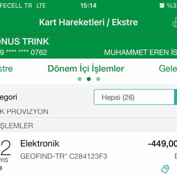 Geofind Habersiz Hesaptan Çekime