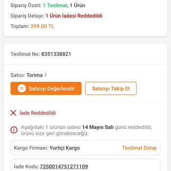 Trendyol Torima Satıcı'dan Şikayetçiyim Kulaklığı İade Almadı