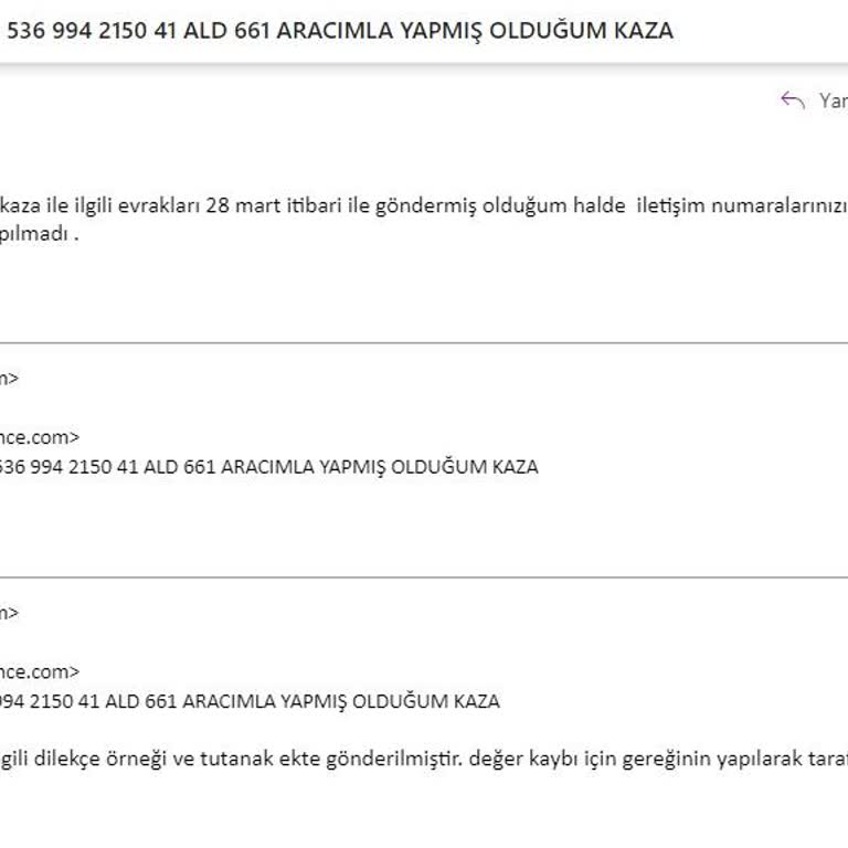 Allianz Sigorta Alliance Araç Değer Kaybı İlgisizlik. Şikayetçiyim