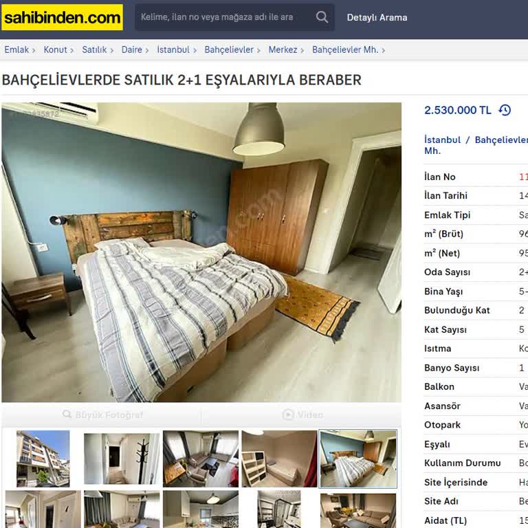 Sahibinden.com'da Şüpheli İlan Uyarısı