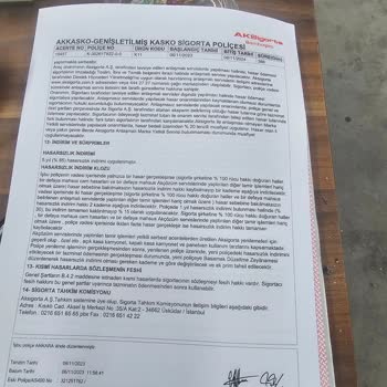 Aksigorta Kasko Kazası Ve Onay Sürecinde Yaşanan Sorunlar